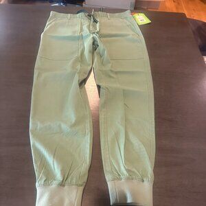 Houston White Adult Calvary Twill Jogger Pants - Loden Frost Green Size M